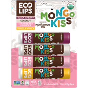 Eco Lips Organic Mongo Kiss Lip Balm 4-pack Variety (0.15 oz. Each)