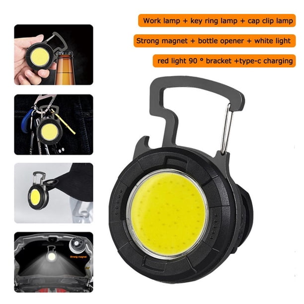 Lámpara COB LED Mini linterna llavero Camping impermeable Clip de bolsillo luces de trabajo Ehuebsd Para estrenar