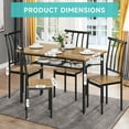 thumbnail image 5 of 5-Piece Dining Table Set, Rectangular Industry Dining Set with 4 Chairs, Modern Furniture Set for Kitchen Home & Dining Room(1 x Table and 4 x Chairs Set), 5 of 8