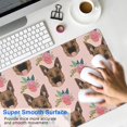 thumbnail image 4 of Long Mouse Pads for Desk,German Shepherd with Roses Desk Mats on Top Of Desks, Desk Mouse Pad Extra Large with 3mm Non-Slip Base and Stitched Edge for Gaming,Office,Work,Home 35.4"x15.7", 4 of 6