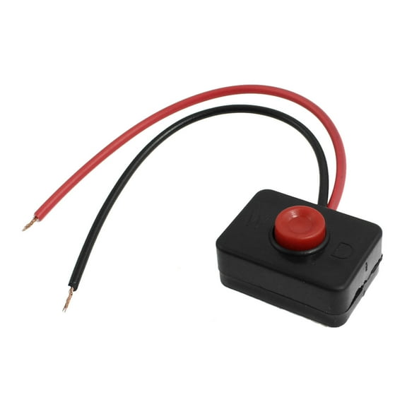 Unique Bargains DC 12V 2A Adhesive Base Red Push Button Momentary Wired Switch for Car