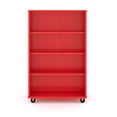 thumbnail image 5 of Tot Mate Open Wide Double Sided 4 Tier Mobile Shelf, Classroom Furniture, Red, 36"W x 23"D x 60"H, 5 of 5