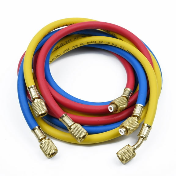 R134A R22 R404 502 Air Conditioner Manifold Gauge Set 5Ft Hose Ac Refrigeration