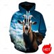 thumbnail image 1 of Sudadera con capucha y sudaderas con estampado 3D de cabras que gritan, novedad, sudadera con capucha y gráfico de cabra enojada, ropa de calle divertida para niños, jerséis, 1 of 5