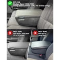 thumbnail image 4 of KBH Center Console Armrest Cover for 1994-2001 Dodge Ram 1500 2500 3500 with 19"x15" Jump Seat, Car Arm Rest Lid Covering for Ram 1500 Accessories, Washable Fabric Black, 4 of 8