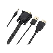 4XEM 3ft 1M HDMI To VGA Cable With Active Adapter W/ 3.5Mm Audio