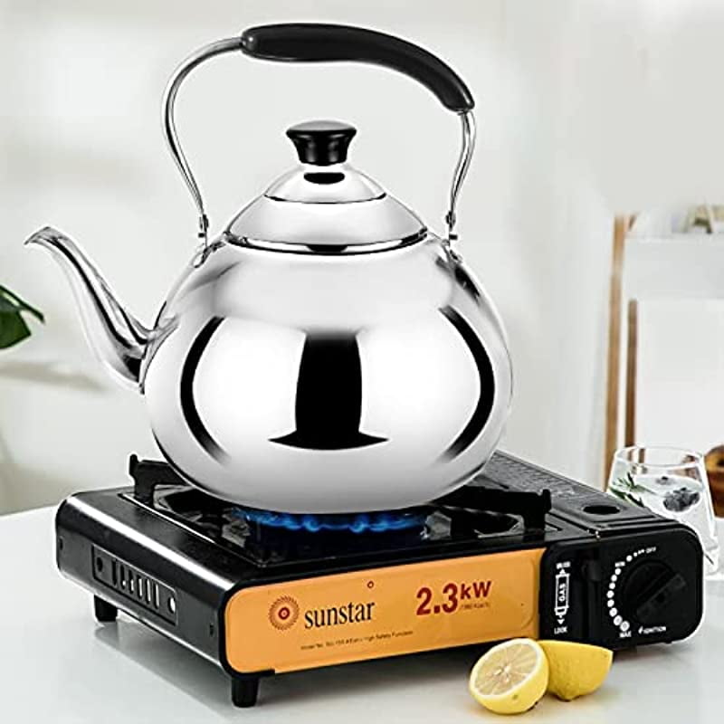 Okllen Stovetop Whistling Teakettle, 3 Quart Stainless Steel Tea Pot