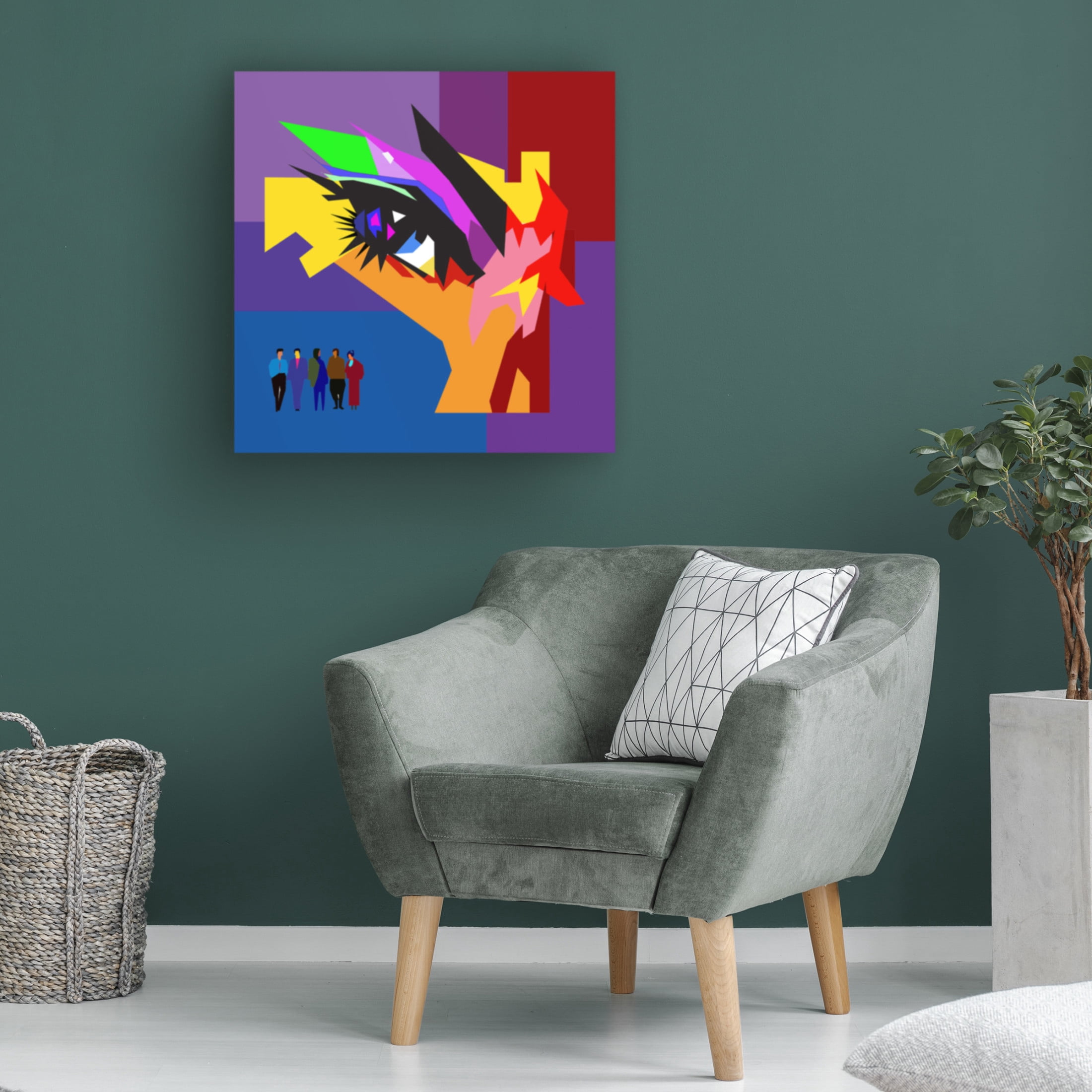 Canvas Wall Art - Surapol Pansanit 'Heavenly Eyes' Wall Art for Living Room, Bedroom, or Office Décor by Trademark Fine Art - 14 x 14 Inches