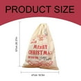thumbnail image 2 of XYKA Large Christmas Santa Sack Canvas Gift Bag with Drawstring Personalized Reusable Xmas Storage Bag for Holiday Gifts and Spacious Design Holds Candy Toys Clothes Perfect for Wrapping Festive, 2 of 4
