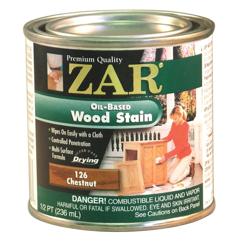 Zar 12606 1/2 Pint Chestnut Zar Oil Based Wood Stain