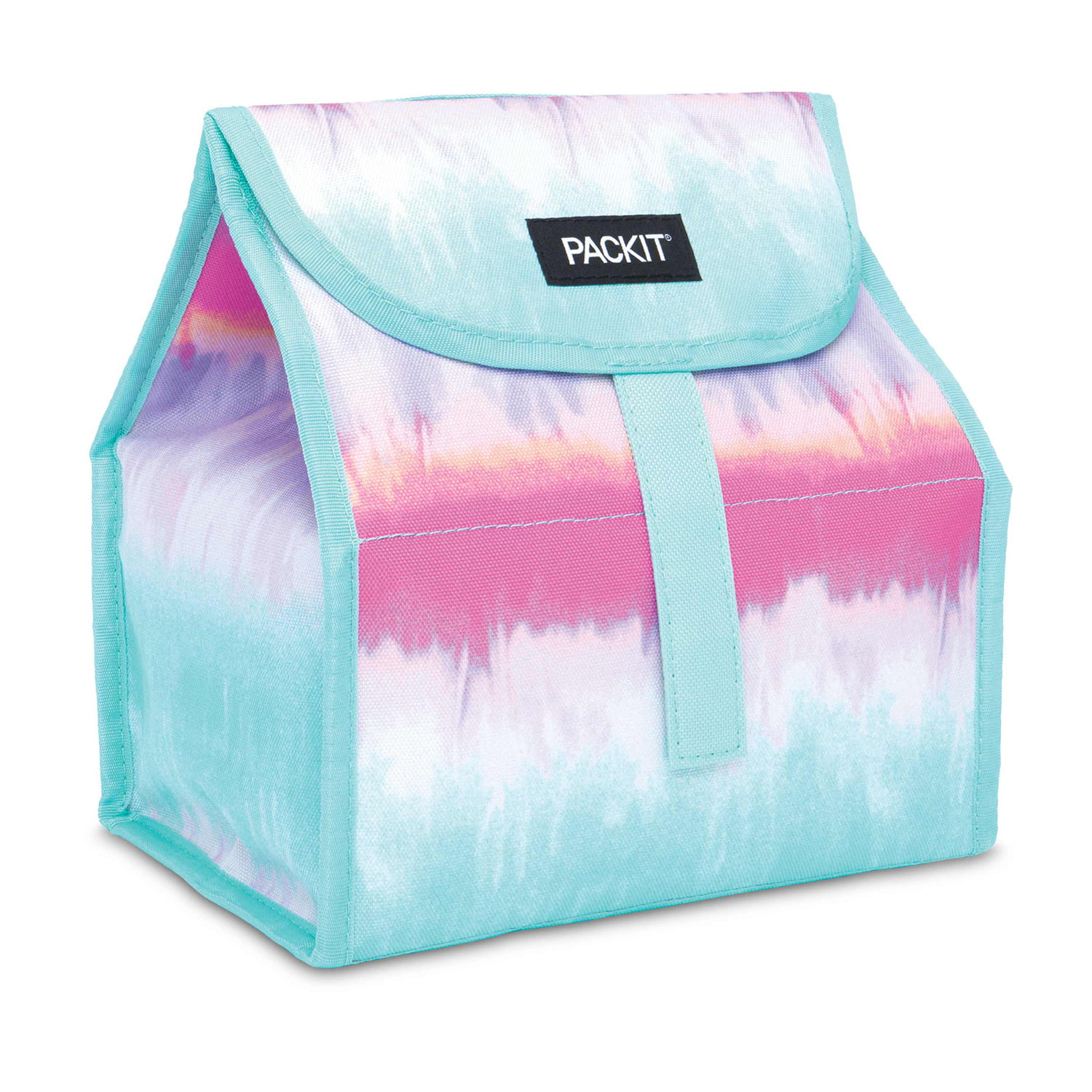 PackIt Freezable Reusable Snack Box, Tie Dye Sorbet Multicolor