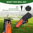 thumbnail image 4 of XDriveMax 4 Pieces Kids Golf Club Set, Junior Hybrid & Putter Set for Ages 4-8 with Stand Bag, Right Handed, Blue, 4 of 9