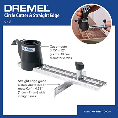 Dremel 678 Circle Cutter and Straight Guide, Rotary Tool Attachment, Fits Dremel Models 4300, 4000, 3000 and 8220 - Walmart.com