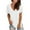 White, variant on Aloohaidyvio Tops,Womens Fashion Summer Large Size V Neck Leisure Short Sleeve Solid Tops