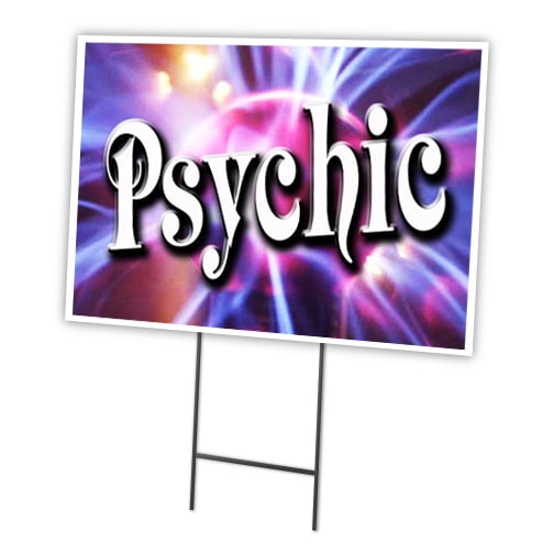 PSYCHIC 12"x16" Yard Sign & Stake | Advertise Your Business | Stake Included Image On Front Only | Made in The USA