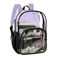 thumbnail image 2 of Ttyddzy Clear Backpack Heavy Duty PVC Transparent Backpack for College Workplace, Purple-hearts, 2 of 7