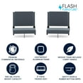 thumbnail image 2 of Flash Furniture Set of 2 Grandstand Comfort Seats by Flash - 500 lb. Rated Lightweight Stadium Chair with Handle & Ultra-Padded Seat, Dark Blue, 2 of 14
