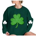 thumbnail image 5 of Clothing! Yajing Sweatshirt for Women St Patricks Day Shirt Women Lucky Shamrock St Patrick Sweatshirts Crewneck Oversized Long Sleeve Shirts L Green, 5 of 5