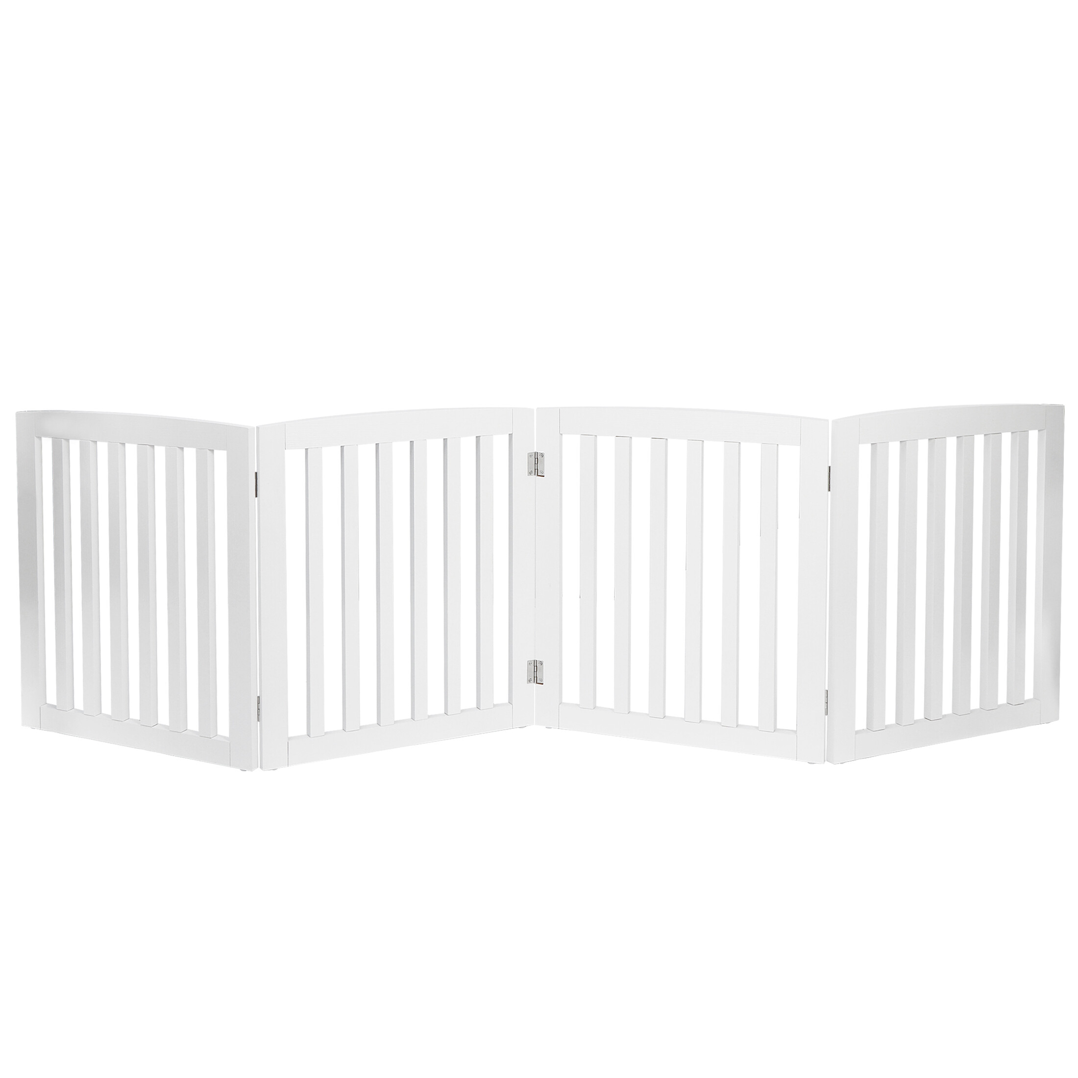 ZENY 4-Panel Foldable Pet Gate, White photo 6