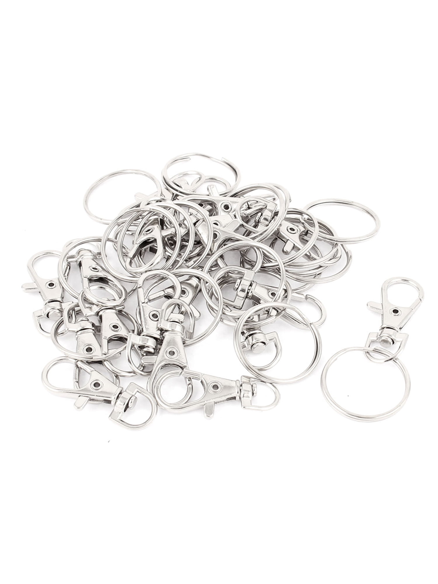 Lots 25mm Metal Keyring Split Ring Hoop Key Holder Clasps Keychain Accessories 