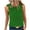 Green, variant on WREESH Womens Fashion Lace Halter Tank Tops For Summer Round Neck Sleeveless Tops Casual Solid Color Loose Blouse Pullover Green