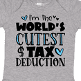 thumbnail image 4 of Inktastic I'm the World's Cutest Tax Deduction Blue Hearts Boys or Girls Baby Bodysuit, 4 of 5