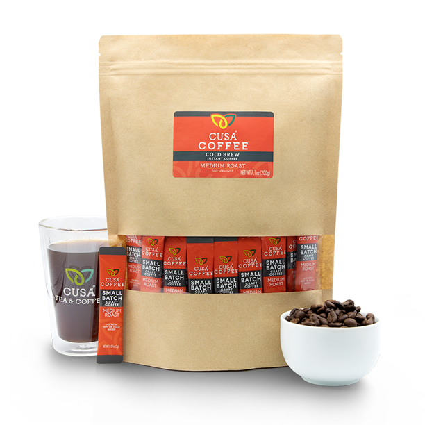 Cusa Tea & Coffee Premium Instant Medium Roast Rainforest Alliance