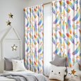 thumbnail image 5 of Blackout Kids Curtains,Rainbow Watercolor Feather Pattern Childrens Insulated Curtains Set Of 2,Bedroom Essentials,Toddler Room Decor 52x84in(132x213cm), 5 of 5