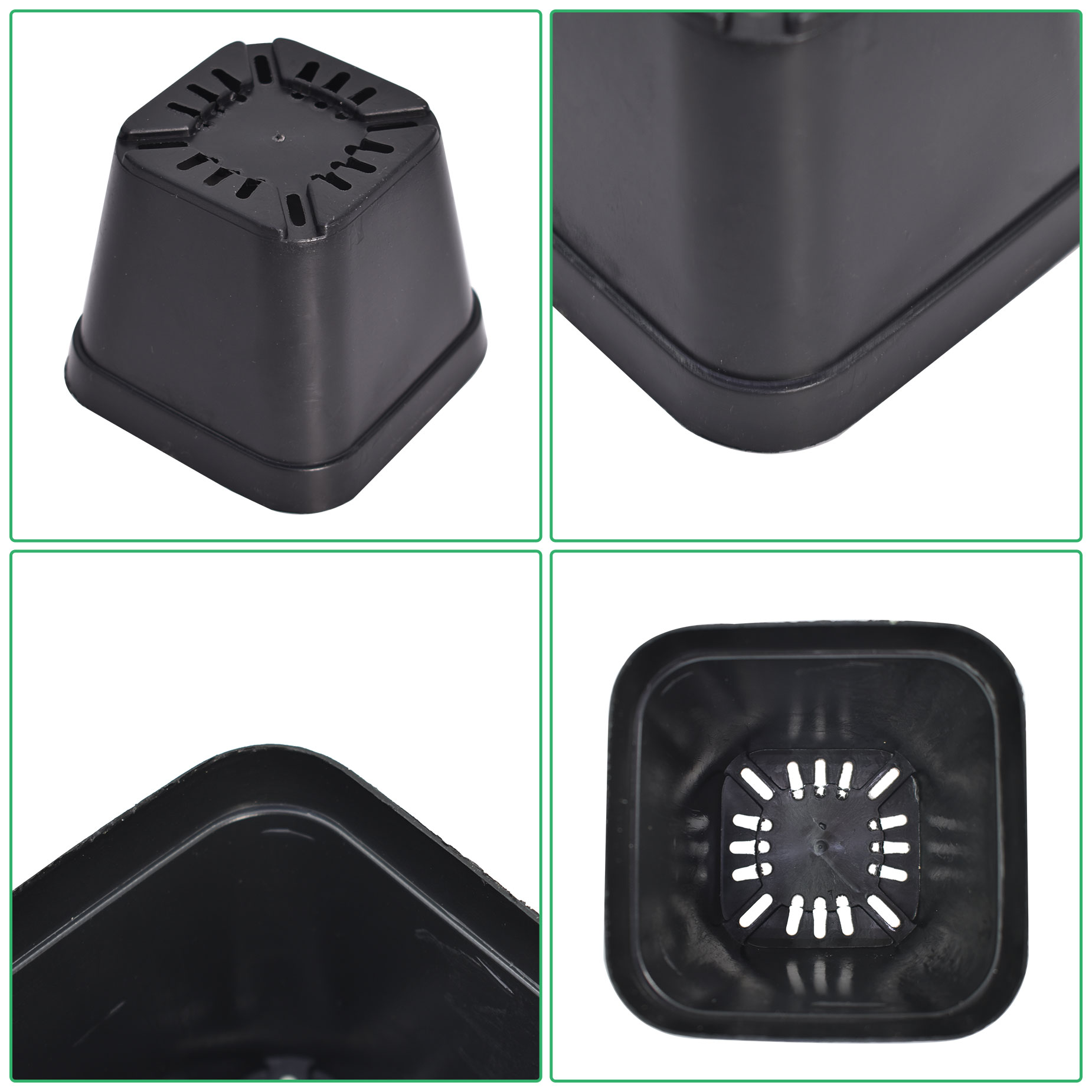 100 PCS Square Plastic Plant Nursery Pots, Seedling Flower Plant Container and Seed Starting Pots, Flower Plant Container for Succulents, Seedlings, Cuttings, Transplanting