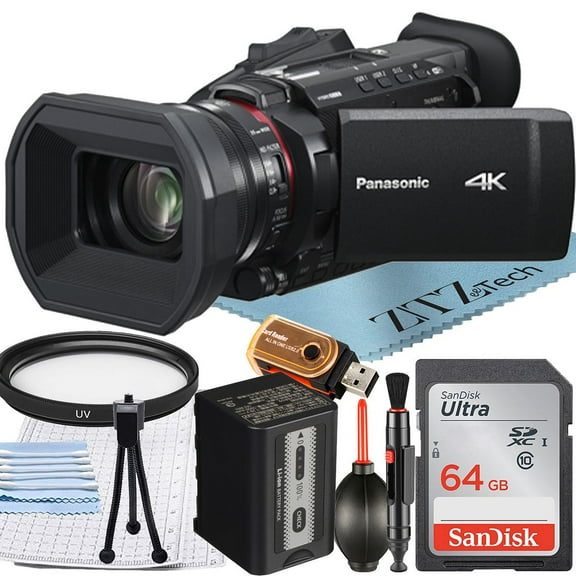 Panasonic HC-X1600 Camcorder UHD 4K with 64GB SanDisk Memory Card   UV Filter   ZeeTech Accessory Bundle