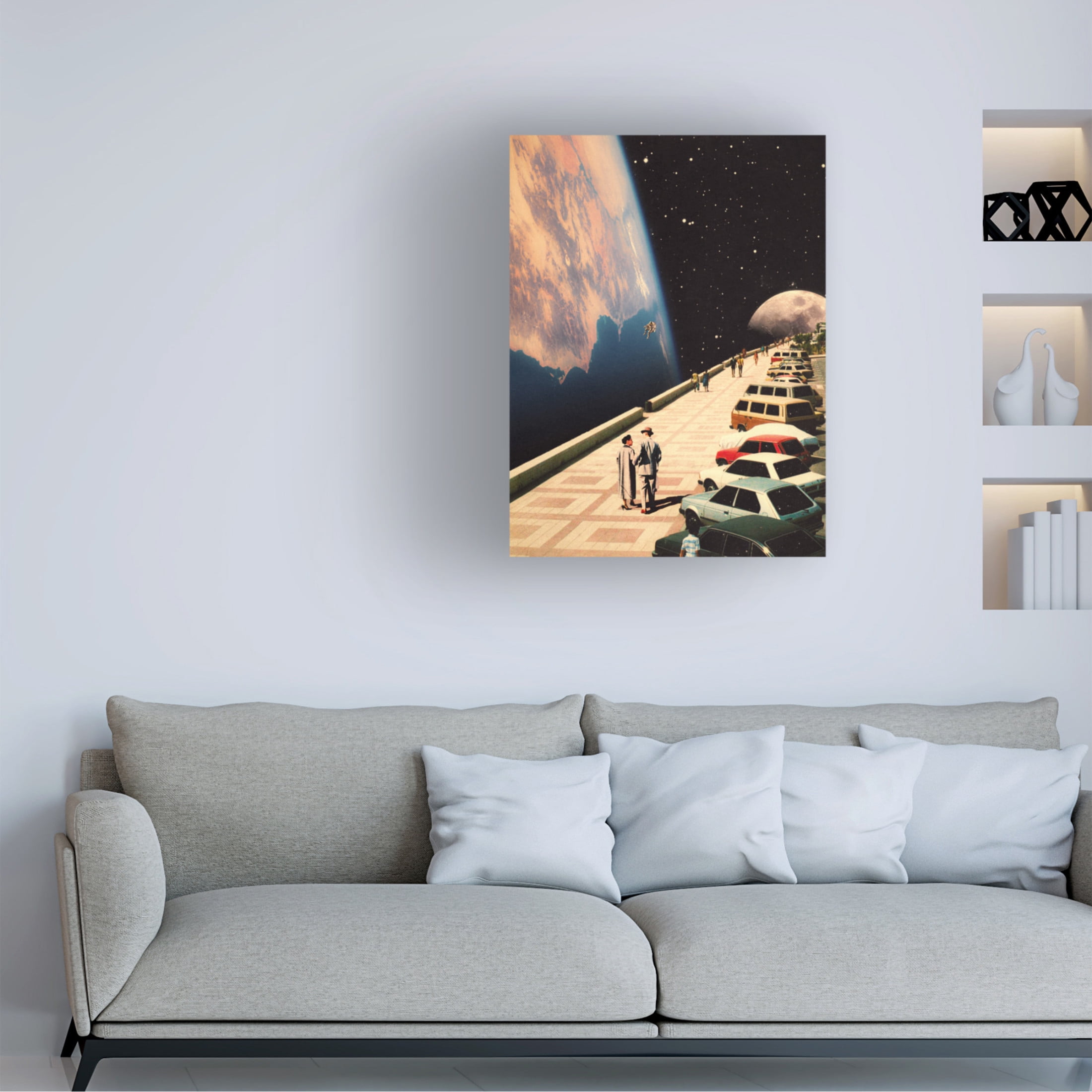 Trademark Fine Art Taudalpoi  Space Promenade Canvas Wall Art