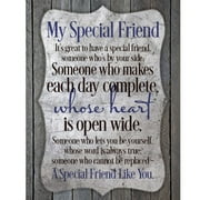 My Special Friend New Horizons Textual Art Wood Plaque
