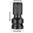 thumbnail image 2 of 3pcs 1/2" Square To 1/4" Hex Socket Adapters, Quick Release Chuck Converter Hex Ratchet Socket Wrench, 2 of 5