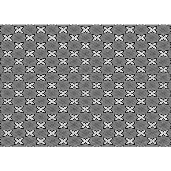 Ahgly Company Indoor Rectangle Patterned Dark Gray Area Rugs, 7' x 10'