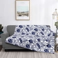 thumbnail image 2 of Yiaed Blue Fish1 Print Blanket Throw Blanket Soft Cozy Flannel Blanket for Home Bed Sofa Couch Chair-50"x40", 2 of 6