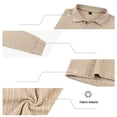 thumbnail image 6 of Men's Lapel Sweater Shirts Long Sleeved Casual Breathable Knitted Sweater for Fall Winter, 6 of 6