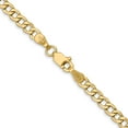 thumbnail image 4 of 14K Yellow Gold 3.35mm Semi-Solid Curb Chain (20 X 3.35) Made In South Africa bc106-20, 4 of 5