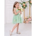 thumbnail image 2 of IWEMEK Summer Prom Dresses for Girls Cute Bowknot Tutu Dress for Kids Spaghetti Butterfly Formal Fairy Dresses 2-3 Years, 2 of 7