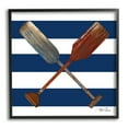 thumbnail image 2 of Stupell Industries Nautical Crossed Oars Wide Blue Band Striped Pattern,12 x 12, Design by Gina Ritter, 2 of 5
