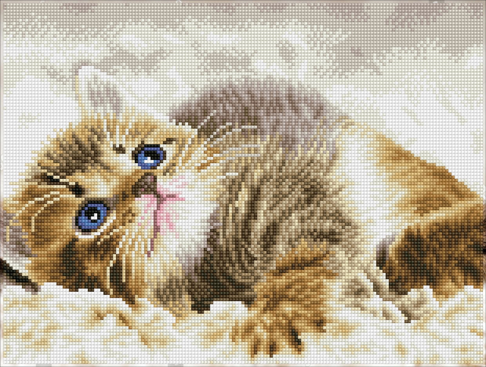 Diamond Dotz Baby Pie - Pre-Framed Kit Cat Diamond Painting Kits for Adults - Diamond Art Kits a Relaxing Creative Craft Kit with Dotz Gems 16"x12"