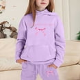 thumbnail image 2 of Girls Outfit Sets Toddler Boy Girl Long Sleeve St.Pt'S Day Clover Print Warm Hoodie Sweatpant Kids Outfits Sweat Suit,2-13Y, 2 of 4