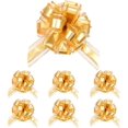 thumbnail image 7 of 6 Pcs Gold Pull Bow Party Gift Wedding Ribbon Bows for Gift Wrapping Baskets Wedding or Flower Decorations Valentine's Day Christmas Birthday Present Decorations, 7 of 7