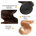 thumbnail image 3 of Unique Bargains Ombre Three Town#1B/4/27 Color Black Brown Blonde Brazilian 3 Bundles 100% Human Hair 16"18"18"inch with Lace Closure 14", 3 of 7