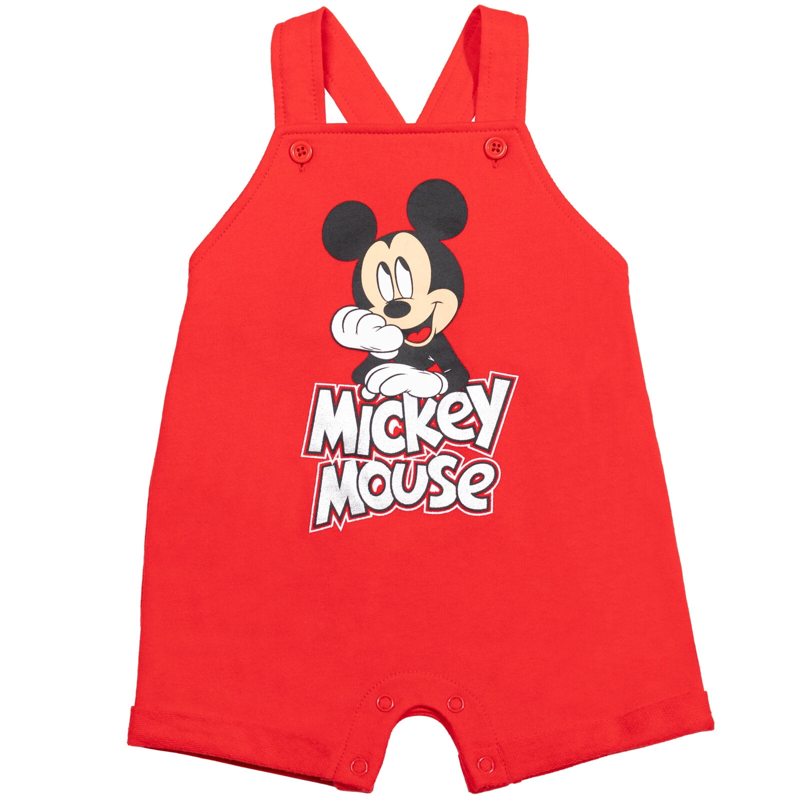 Disney Mickey Mouse Baby Boys' Tee and Shortall Set with Bucket Hat Mickey Mouse Red