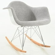 Poly and Bark Padded Light Grey Rocker