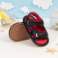 thumbnail image 4 of Zanarzt Sandals Baby Girl Baby Infant Boy Girl Sandals Newborn Non-Slip Soft Rubber Sole Sandals for Baby Boys Open-Toe Outdoor Casual Summer Black,US 3, 4 of 9