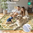 thumbnail image 6 of Bohemian Floral Medallion Area Rug - 3x5 Soft Rug for Bedroom Living Room Mat, Cute Washable Indoor Floor Throw Carpet for Office Entry Way Apartment Dressing Room RV, Yellow/Green/Multi, 6 of 8