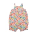 thumbnail image 2 of Carter's Baby Girls Multicolor Floral Ruffle Sleeveless Romper 6M, 2 of 3