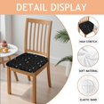 thumbnail image 2 of Black White Cat Moon Star Pattern Seat Covers for Dining Room Chairs Set Of 4,Stretch Printed Washable Chair Seat Cover with Elastic Ties and Button,Removable Waterproof Couch Cushion Covers, 2 of 6