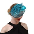 thumbnail image 3 of MSJUHEG Tea Party Hats,Feather Hair Clip,Feather Headpiece,Church Hats,Fascinators Hats,Hats Wedding Hats for Suitable Girls Headband I One Size, 3 of 3